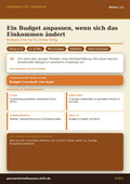Ein Budget anpassen, wenn sich das Einkommen ändert – Budgetierung & Finanzmanagement | Persönliche Finanzen Modul 2.9