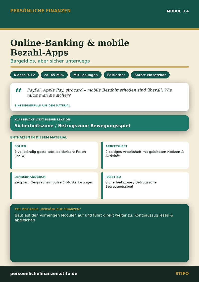 Online-Banking & mobile Bezahl-Apps – Banking & Finanzdienstleistungen | Persönliche Finanzen Modul 3.4
