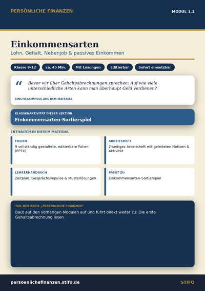 Einkommensarten – Einkommen & Karriere | Persönliche Finanzen Modul 1.1