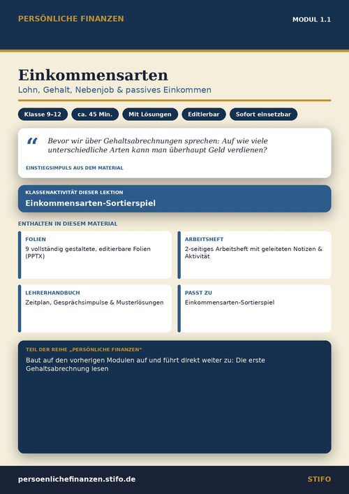 Einkommensarten – Einkommen & Karriere | Persönliche Finanzen Modul 1.1