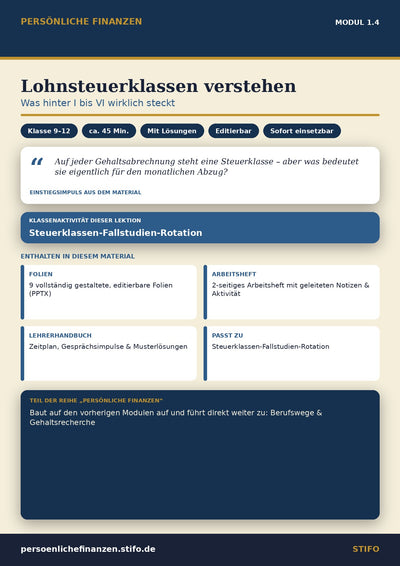 Lohnsteuerklassen verstehen – Einkommen & Karriere | Persönliche Finanzen Modul 1.4