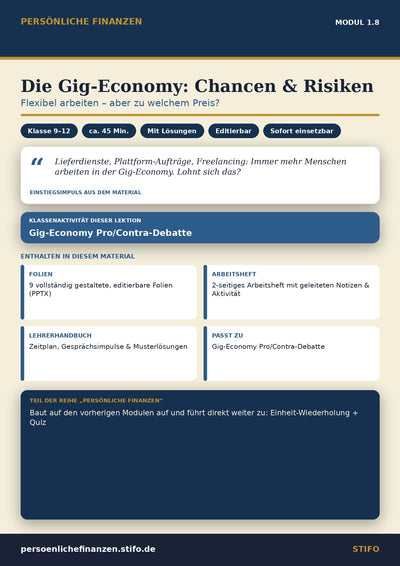 Die Gig-Economy: Chancen & Risiken – Einkommen & Karriere | Persönliche Finanzen Modul 1.8