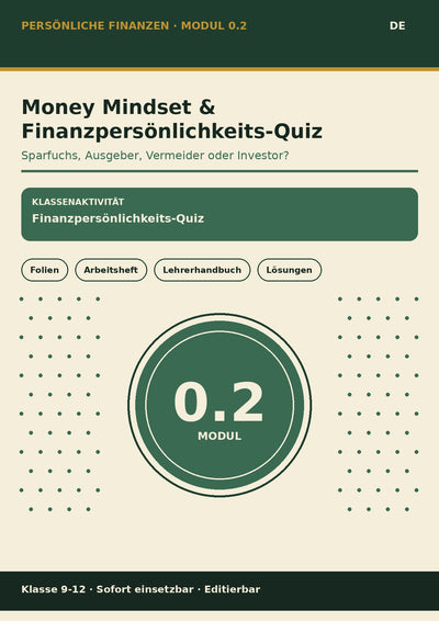 Money Mindset & Finanzpersönlichkeits-Quiz – Kursstart & Finanzielles Mindset | Persönliche Finanzen Modul 0.2