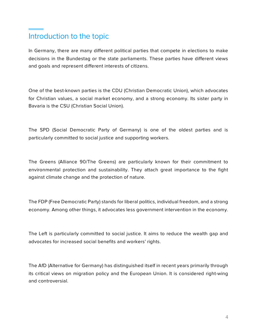 German Political Parties – Comparative Government & Democracy | Social Studies Resource | Grades 5–9