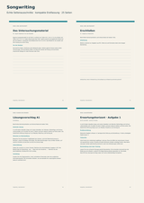 Vorschau mit echten Seiten aus der Unterrichtsreihe Songwriting (Musik Sek II): Schülerheft, Lehrermaterial und Klausurtraining