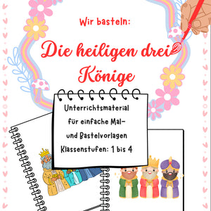 Wir basteln die Heiligen Drei Könige – Vorlage für Klasse 1–4
