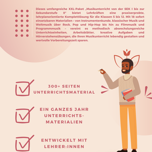 Komplettpaket Musikunterricht – Von Instrumentenkunde bis Popmusik | 18 kreative Materialien für Klasse 5–12