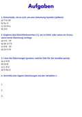Gleichungen und Ungleichungen – Mathematik SEK I