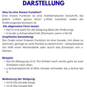 Lineare Funktionen & Gleichungssysteme – Algebra SEK II