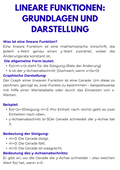 Lineare Funktionen & Gleichungssysteme – Algebra SEK II
