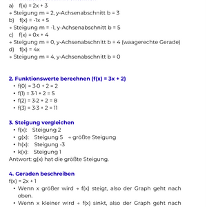 Lineare Funktionen & Gleichungssysteme – Algebra SEK II
