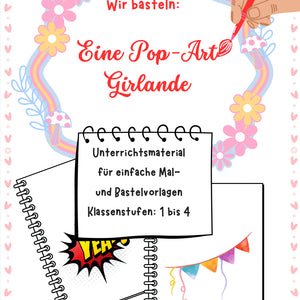 Wir basteln eine Pop-Art-Girlande – Vorlage für Klasse 1 bis 4