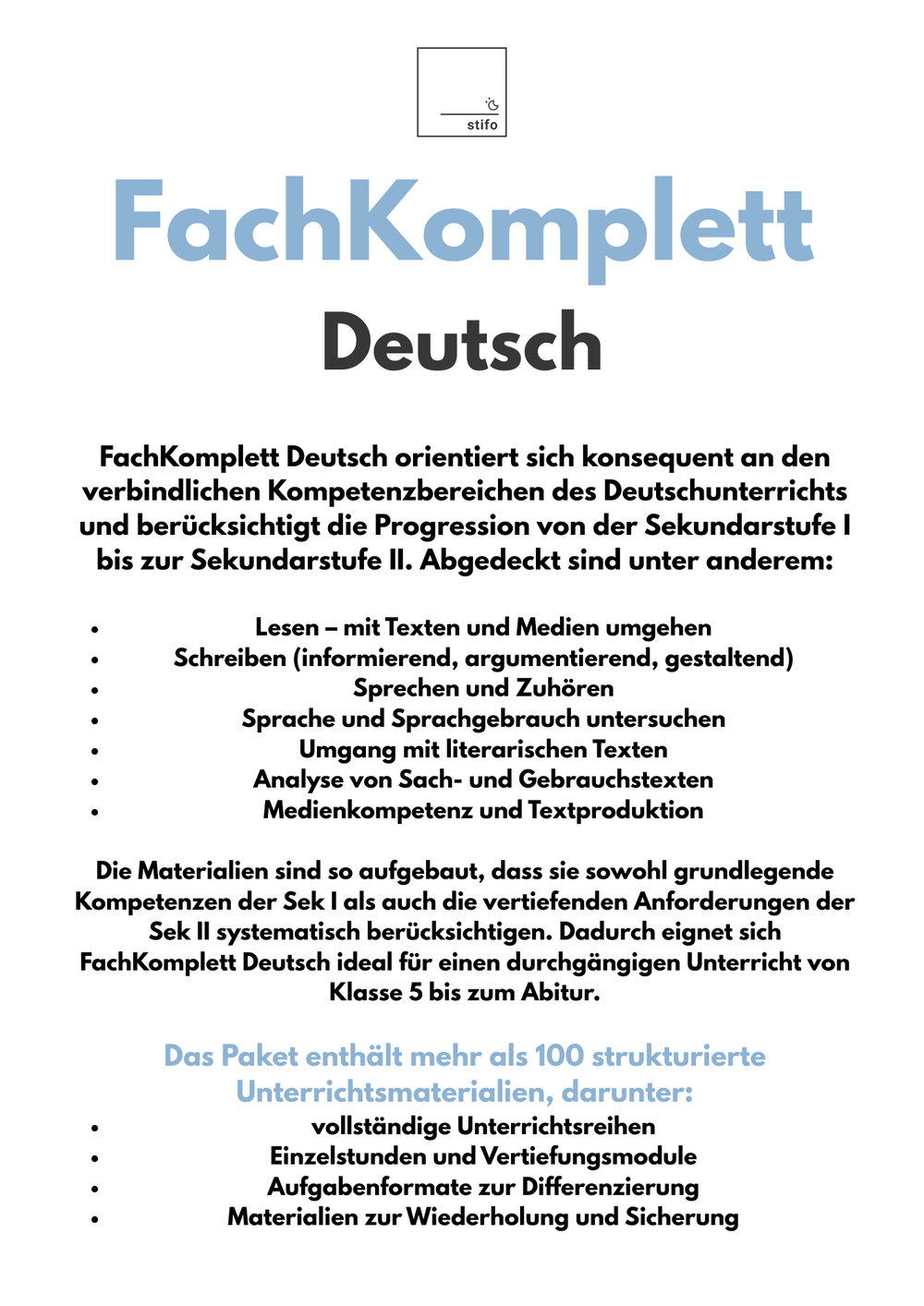 FachKomplett Deutsch – 100+ Unterrichtsreihen einsatzbereit für den Deutsch-Unterricht Bild 2