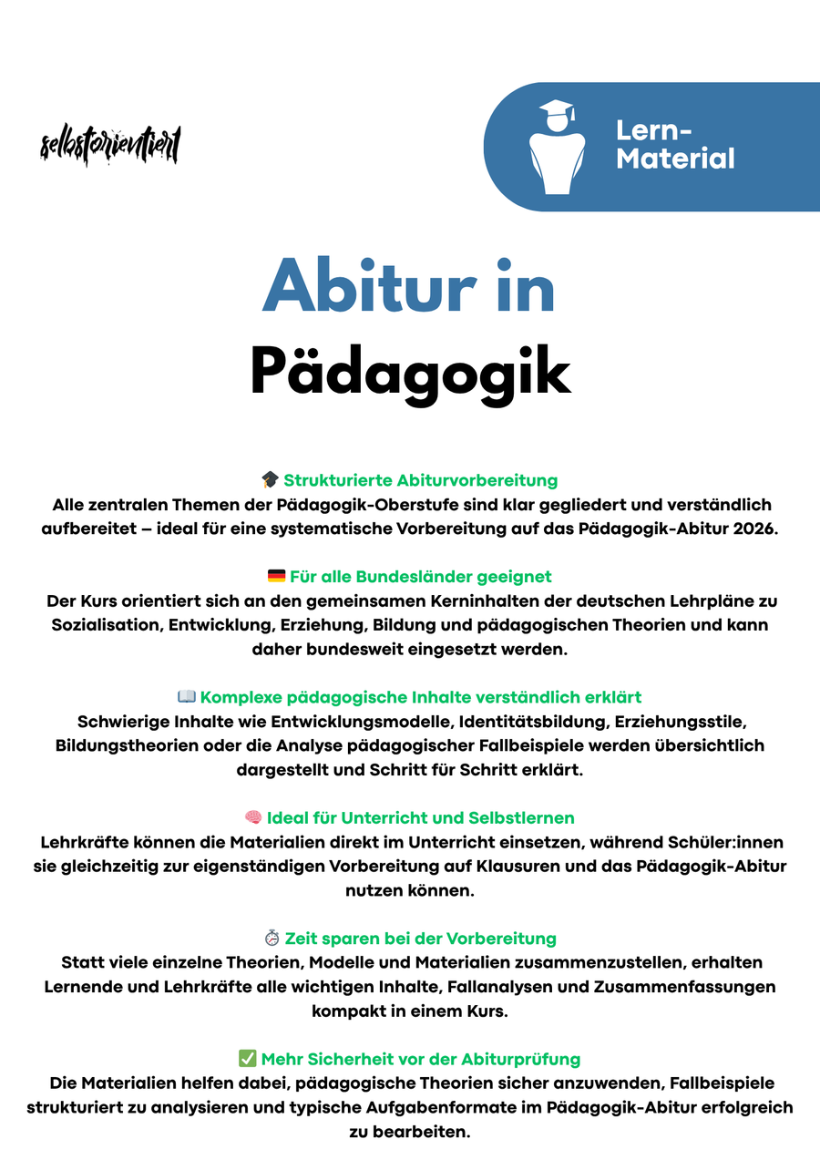 Pädagogik Abitur 2026 – Endlich den Durchblick Bild 2
