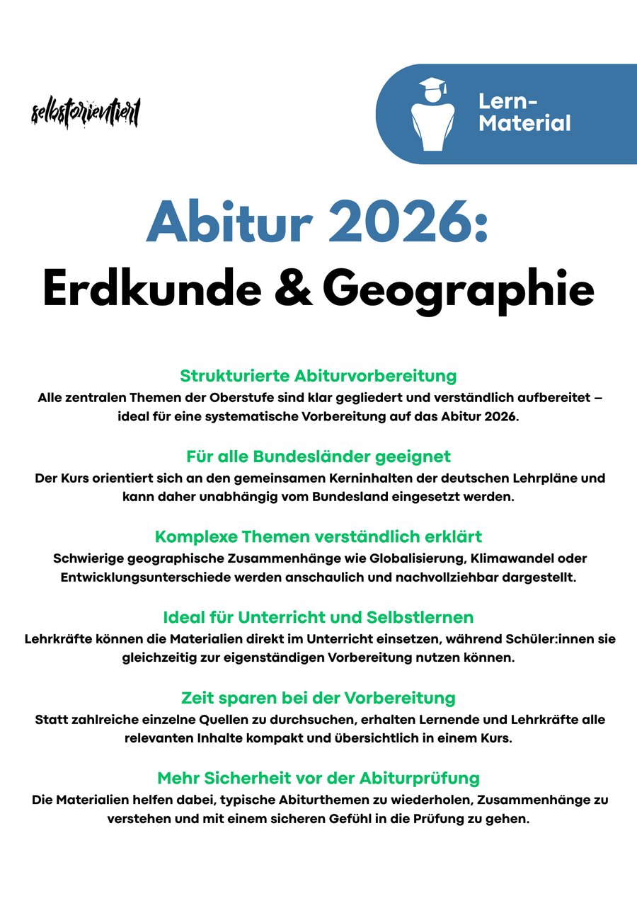 Abitur 2026 Geographie & Erdkunde – Der komplette Vorbereitungskurs Bild 2