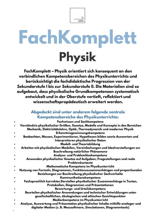 FachKomplett Physik – 70+ Unterrichtsreihen einsatzbereit für den Physik-Unterricht