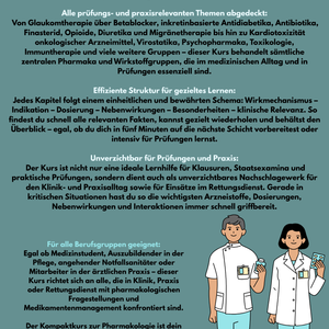 Pharmakologie – Kompaktkurs: Wirkmechanismen, Indikationen & Nebenwirkungen