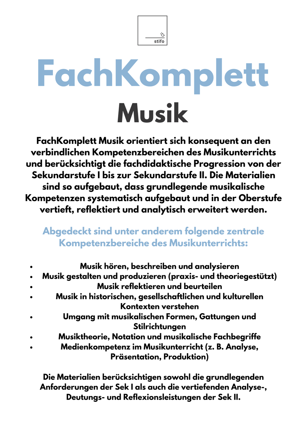 FachKomplett Musik – Unterrichtsmaterial einsatzbereit für den Musik-Unterricht Bild 2