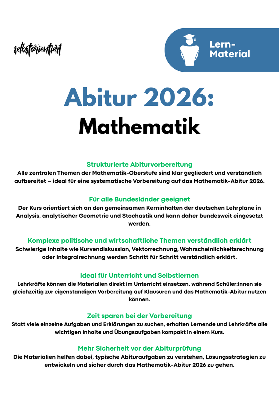 Mathematik Abitur 2026 - Der komplette Vorbereitungskurs Bild 2