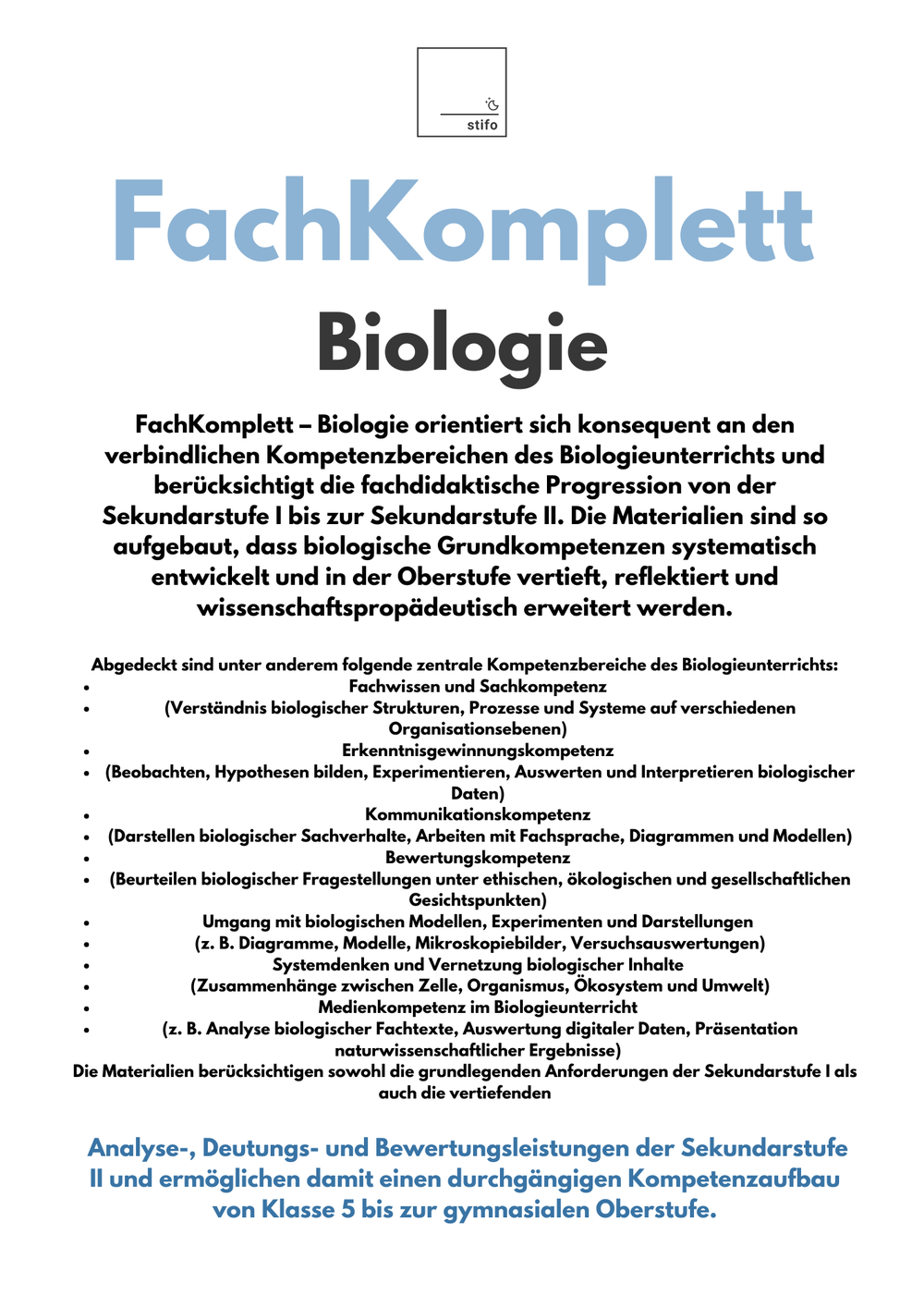 FachKomplett Biologie – 100+ Unterrichtsreihen einsatzbereit für den Biologie-Unterricht Bild 2