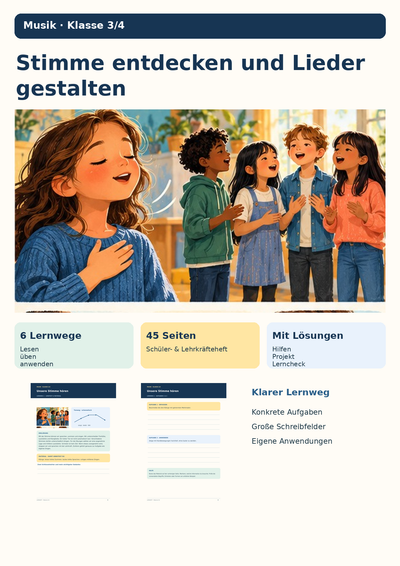 Stimme entdecken und Lieder gestalten – Singen mit der Klasse | Musik Klasse 3/4
