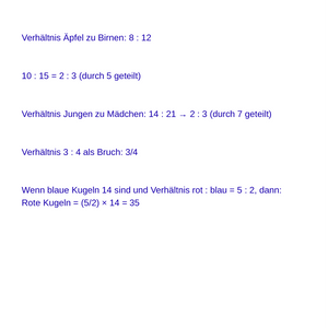 Verhältnis, Proportion und Prozent – Mathematik SEK I