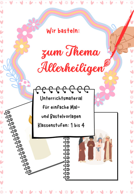 Wir basteln zum Thema Allerheiligen – Vorlage für Klasse 1–4