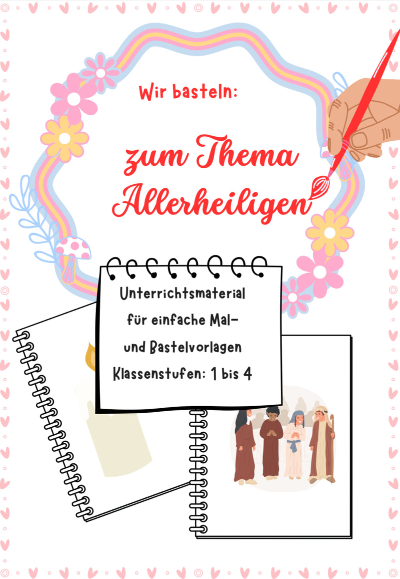 Wir basteln zum Thema Allerheiligen – Vorlage für Klasse 1–4
