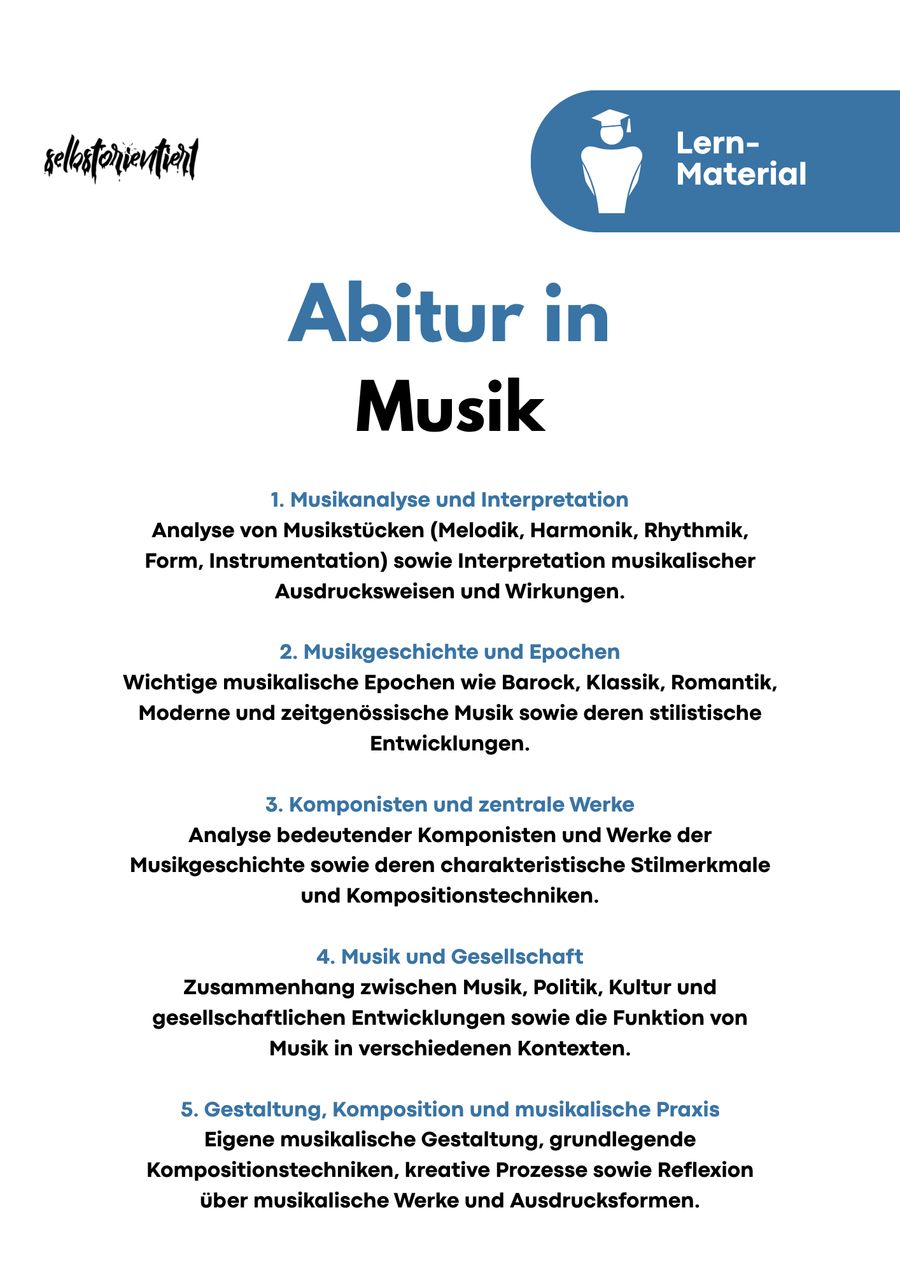 Musik Abitur 2026 – Komplettkurs für Musikanalyse, Epochen & Interpretation Bild 3