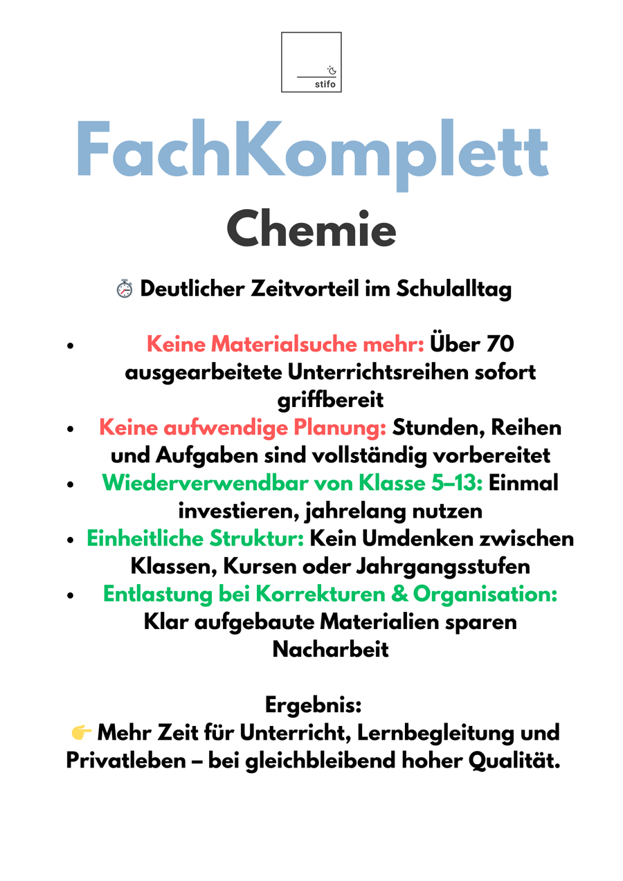 FachKomplett Chemie – 70+ Unterrichtsreihen einsatzbereit für den Chemie-Unterricht Bild 3