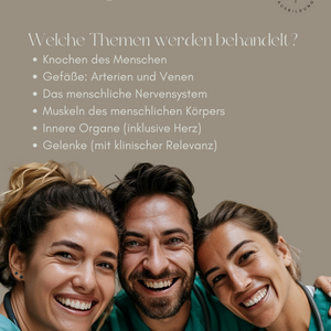 Anatomie: Grundlagen Kurs für die Pflege Ausbildung