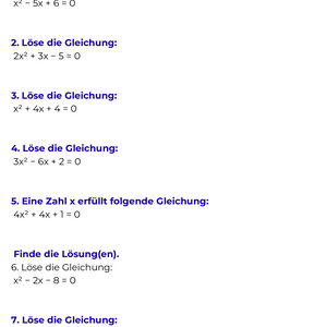 Quadratische Gleichungen, Mitternachtsformel, Komplexe Zahlen, Diskriminante, Mathe Sek II