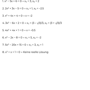 Quadratische Gleichungen, Mitternachtsformel, Komplexe Zahlen, Diskriminante, Mathe Sek II
