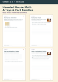 Haunted House Math Arrays und Fact Families – Materialvorschau mit Beispielseiten, Unterrichtsmaterial Mathematik Englisch Klasse 2/3
