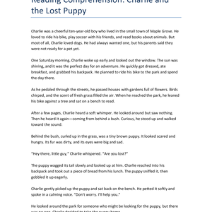 Charlie and the Lost Puppy - Lesekompetenz Englisch