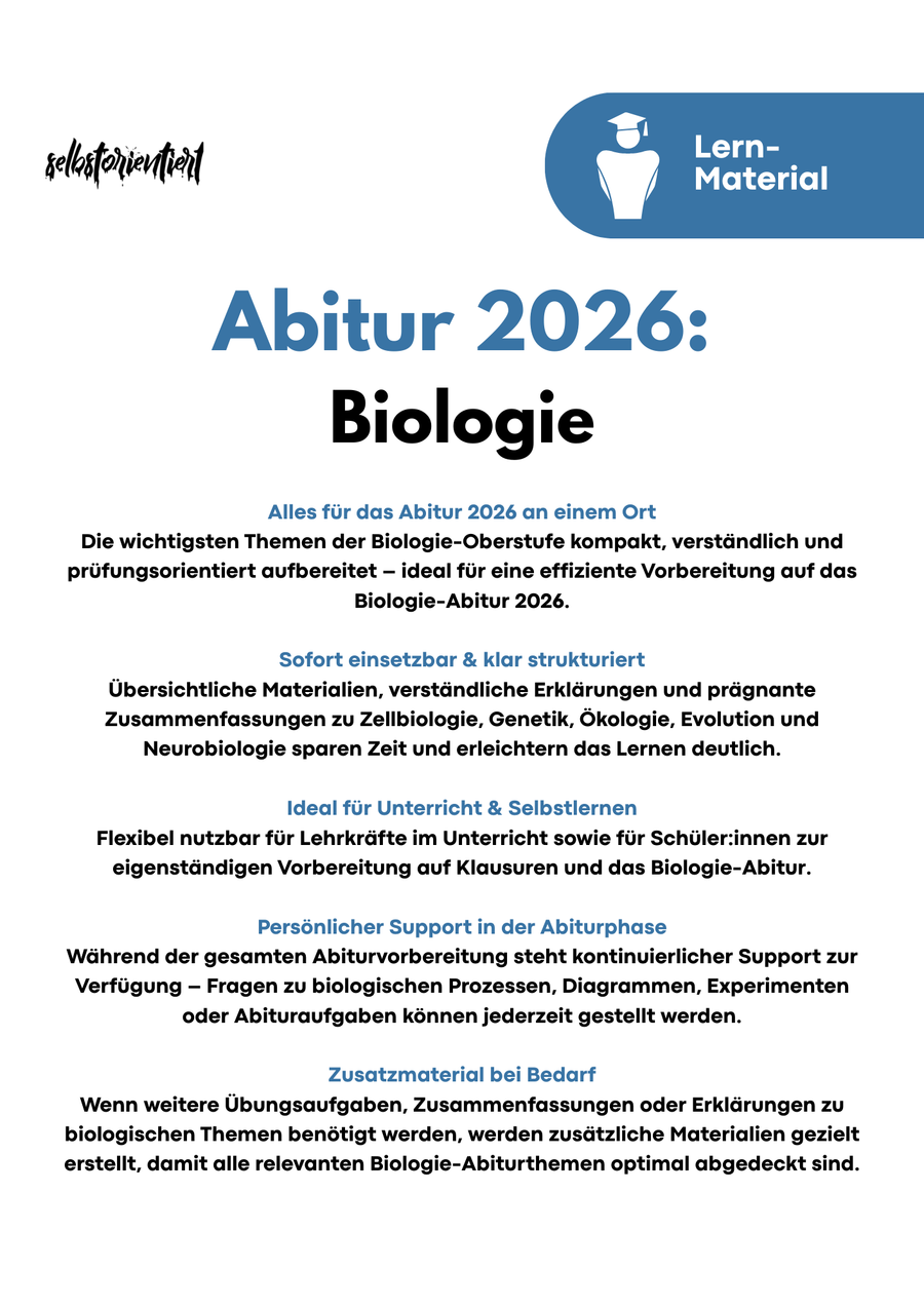 Biologie Abitur 2026 Komplettkurs – Klausurvorbereitung Bild 4