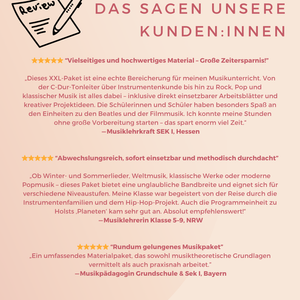 Komplettpaket Musikunterricht – Von Instrumentenkunde bis Popmusik | 18 kreative Materialien für Klasse 5–12