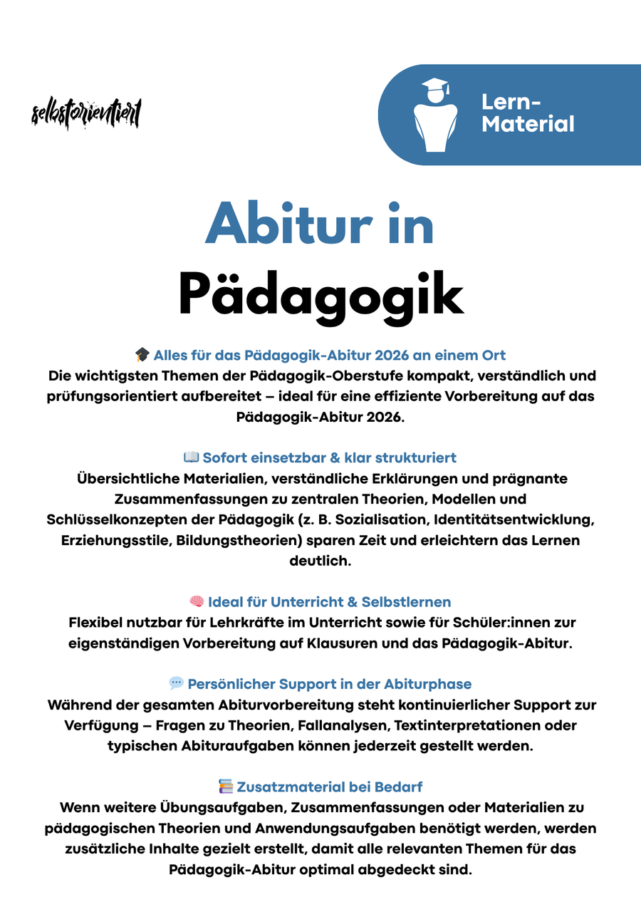 Pädagogik Abitur 2026 – Endlich den Durchblick Bild 4