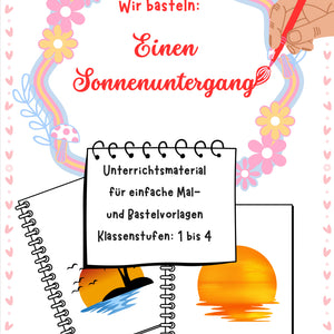 Wir basteln einen Sonnenuntergang – Kreatives Projekt Klasse 1–4