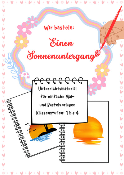 Wir basteln einen Sonnenuntergang – Kreatives Projekt Klasse 1–4