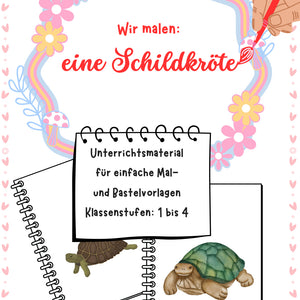 Wir malen eine Schildkröte – Kreatives Zeichenprojekt Klasse 1–4