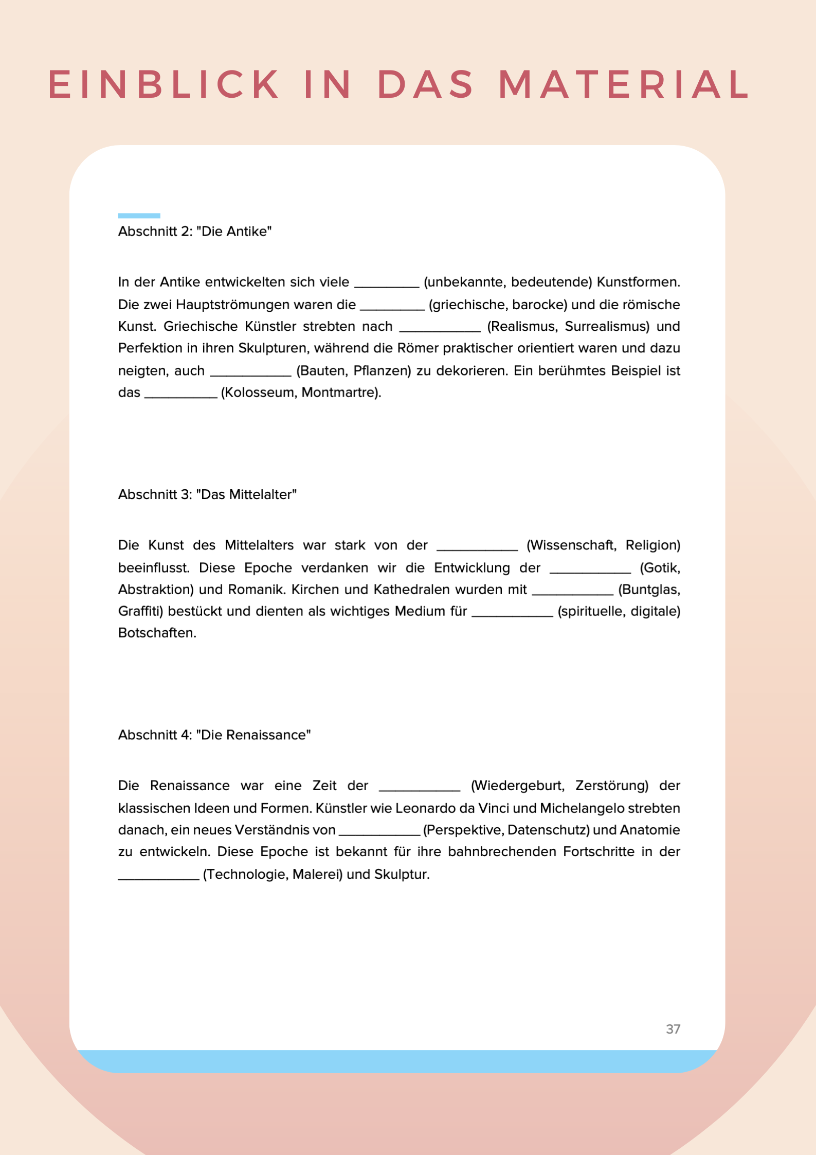 Sparpaket: Kernlehrplan Kunst SEK I - Kunstgeschichte & Künstler – Von der Renaissance bis zur Moderne
