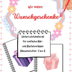 Wir malen Wunschgeschenke – Kreative Vorlage für Klasse 1 bis 4