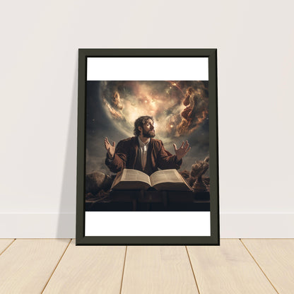 Poster with a metal frame: The question of the existence of God