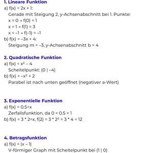 Übergeordnete Funktionen & Transformation – Algebra SEK II