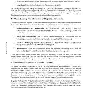 Unterrichtsreihe: EU-Normen, Institutionen & Interventionsmechanismen