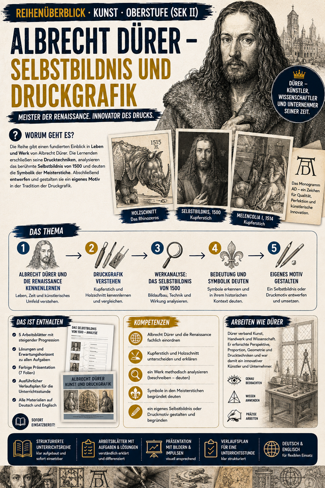 Albrecht Dürer – Selbstbildnis und Druckgrafik
