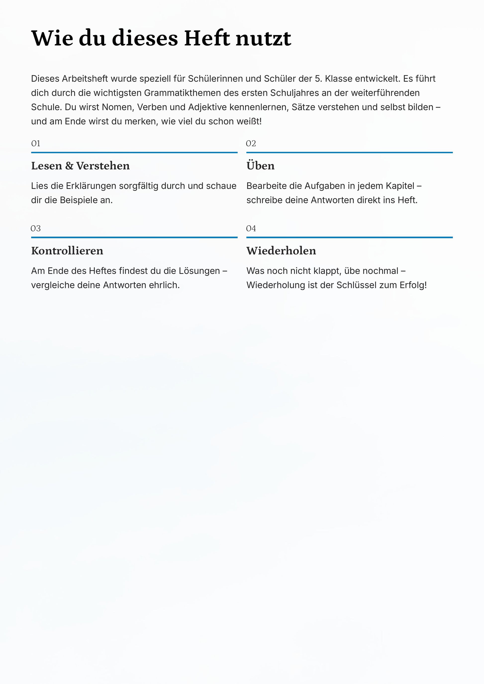 Grammatik endlich verstehen – klar, strukturiert und Schritt für Schritt aufgebaut