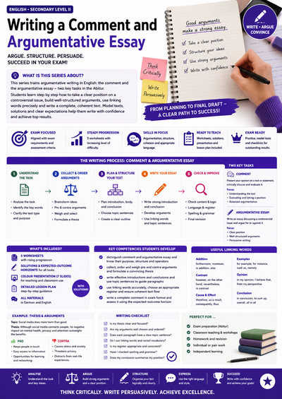 Writing a Comment and Argumentative Essay | Englisch Unterrichtsmaterial Oberstufe (Sek II)