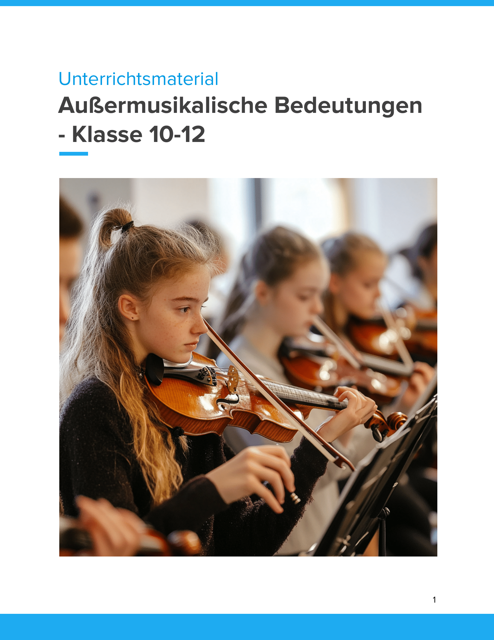 Außermusikalische Bedeutungen – Unterrichtsmaterial Musikinterpretation Sekundarstufe II
